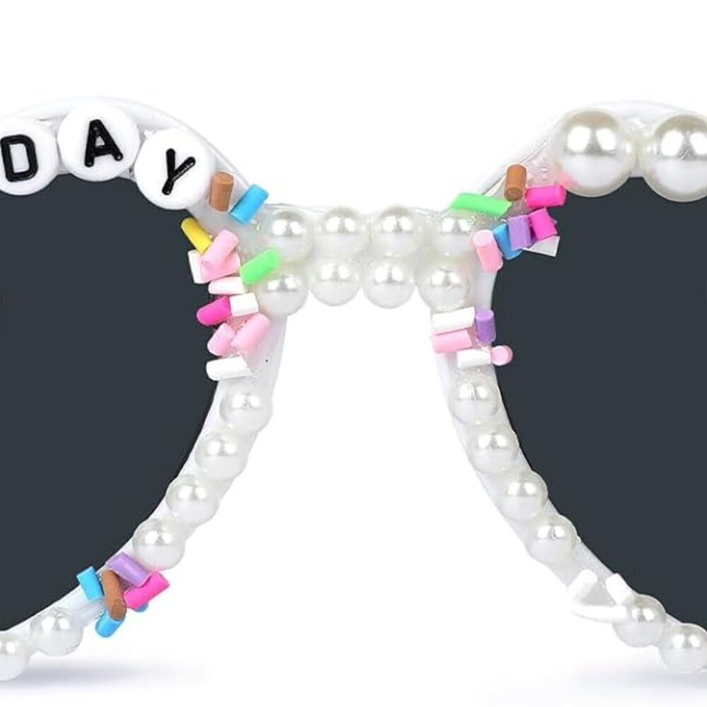 'Birthday Queen' Glasses For Women Heart-Shaped Rhinestone Gift Accessories